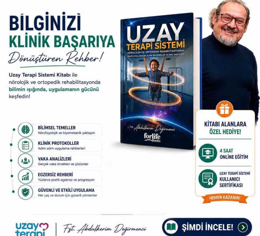 Fizyoterapist eğitmen yazar Abdulkerim Değirmenci'nin Uzay Terapi Sistemi kitabına ulaşmak için web sitesi ve iletişim numarası.